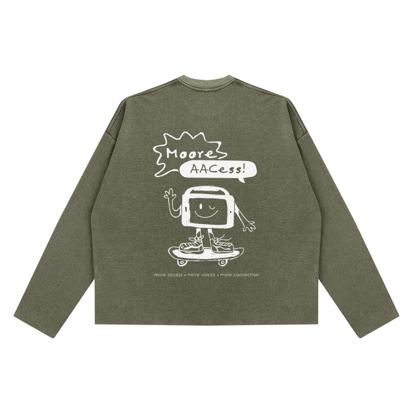 Unisex Vintage Wash Boxy  Waffle Raw Edge T-Shirt