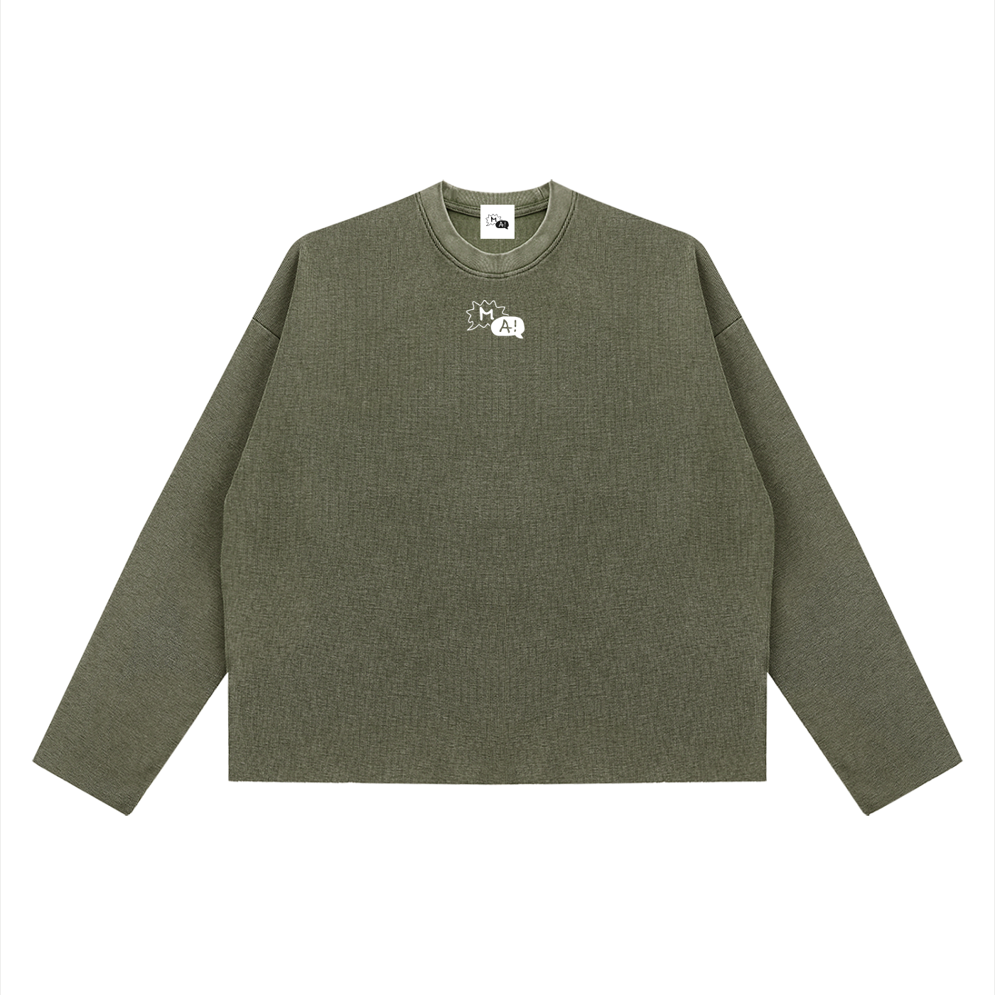 Unisex Vintage Wash Boxy  Waffle Raw Edge T-Shirt