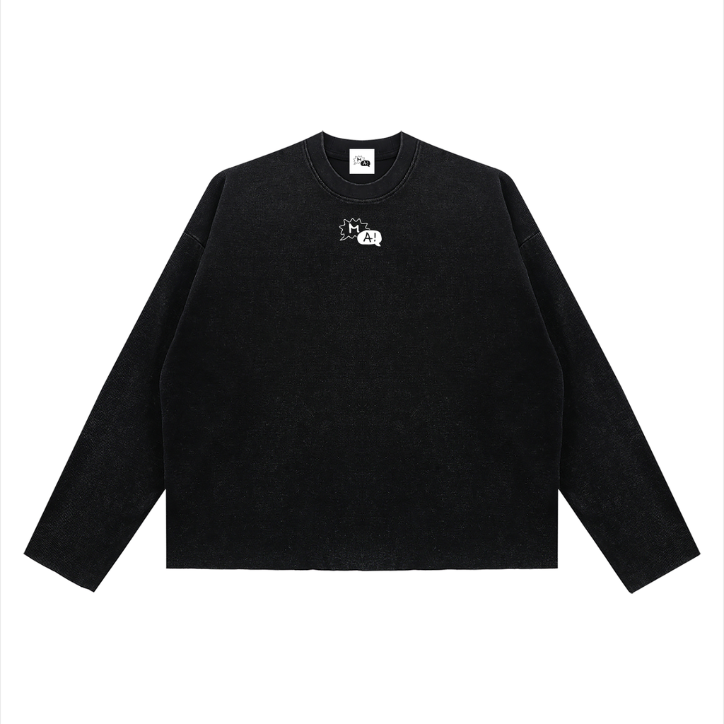Unisex Vintage Wash Boxy  Waffle Raw Edge T-Shirt
