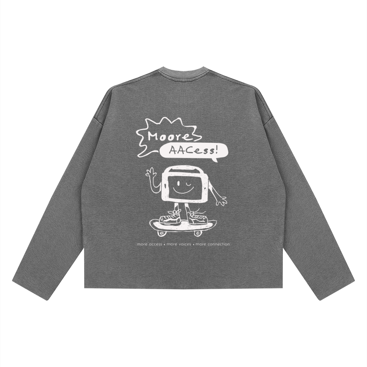 Unisex Vintage Wash Boxy  Waffle Raw Edge T-Shirt